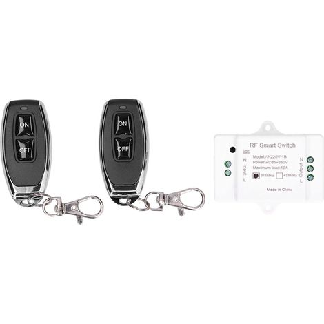 Interrupteur Relais Intelligent sans Fil avec Télécommande RF, Récepteur et Émetteur 85V‑250V (1/5)