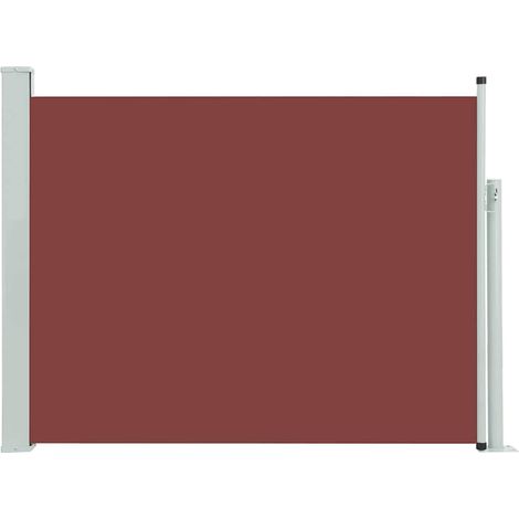 Auvent Marquise latéral rétractable de patio, Store Banne pour Jardin Balcon Terrasse, 140x500 cm Marron OIB4701E (1/4)