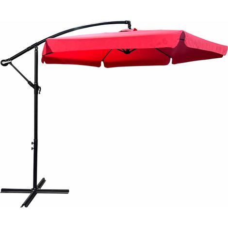 Ombrellone da giardino ASTER con protezione UV in colore blu scuro peso 12,1 kg dimensioni 300x300x245 cm (1/5)