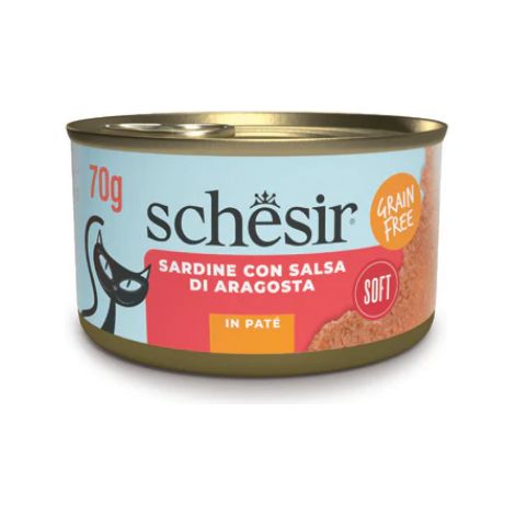 Umido Gatto - Schesir Grain Free Patè Sardine e Aragosta 70 gr (1/2)