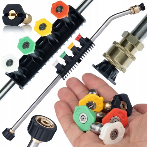 Lancia Alta Pressione M22 Universale – Set 5 Ugelli 1/4"  Compatibile con Idropulitrici M22 Kärcher Bosch  200 Bar, 60°C