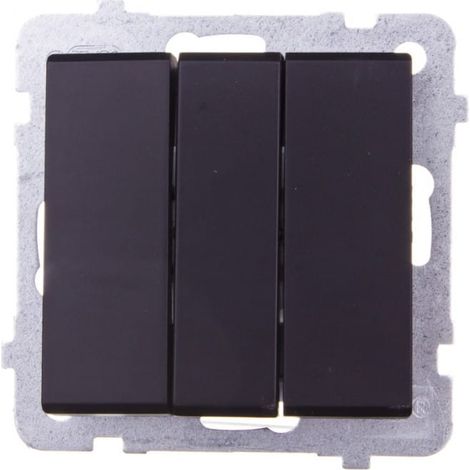 Connettore triplo Sonata nero metallizzato ŁP-13R/m/33