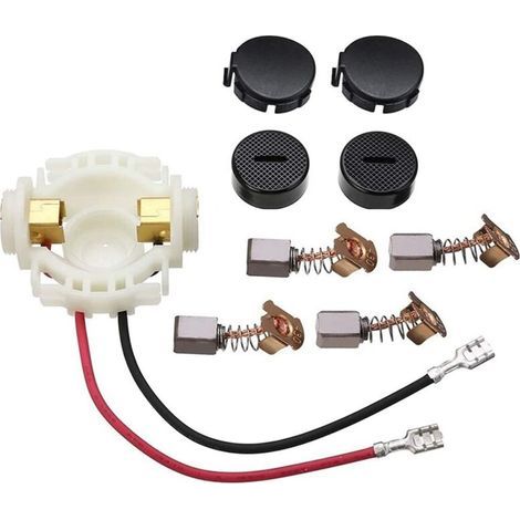 Ensemble Porte Balais Charbon Compatible Noir Blanc Remplacement Moteur Électrique (1/4)