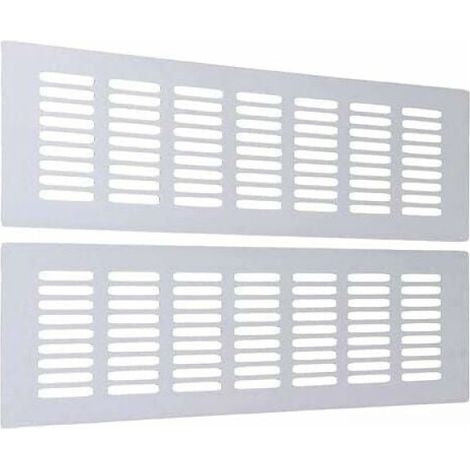 Grille de ventilation rectangulaire pour une ventilation idéale Grille de ventilation rectangulaire 80 x 400mm 2 pcs [blanc]. (1/4)