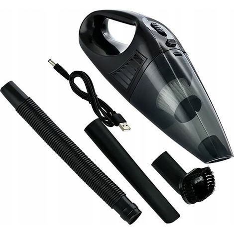 POTENTE ASPIRADORA DE COCHE INALÁMBRICA DE MANO + FILTRO HEPA + ACCESORIOS