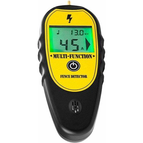 Tester digitale di tensione e corrente per recinzioni agricole da 200-15000 V, con display retroilluminato e borsa per il trasporto. (1/4)