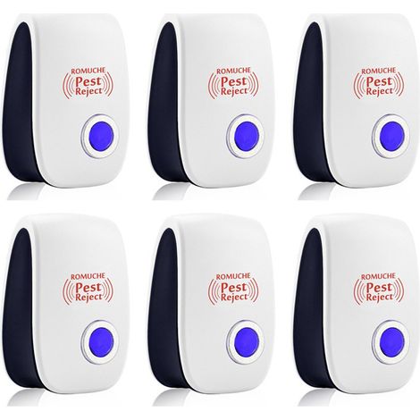 Ultrason Souris et Rats Lot De 6 - Repulsif Ultrason Moustique - Répulsif Ultrason - Anti Moustique Ultrason - Ultrason Souris -Repulsif Fourmis - Répulsif Souris - Répulsif Araignée - Utrason Rat (1/5)
