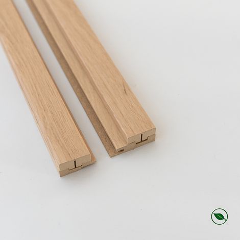 Kit profilé de finition panneaux tasseaux MDF Chêne clair 2770 x 71 x 20 mm PEFC 70%