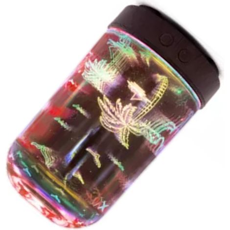 3D-Glas-Luftbefeuchter mit LED-Aroma und Kokosnussbaum-Muster (EU-Stecker AC100-240V) (1/5)