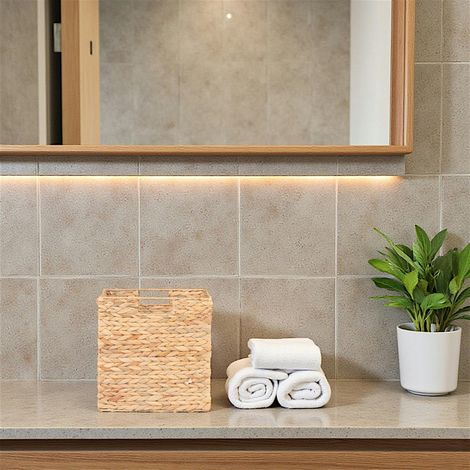 Panier de rangement pliant en jacynthe d'eau 30 cm (1/3)
