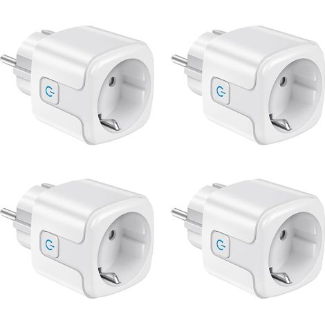 CCYKXA WiFi Connected Socket, 2,4 GHz Smart Plug, 16 A Typ F, Verbrauchsverfolgung, Sprachsteuerung, Fernbedienung, 4er-Pack Smart Plugs, kompatibel mit Alexa, Google Home, Smart Life (1/5)