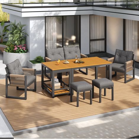 Sofa Sessel flexibel Sitzmöbel Eisen Grau HAVRYA (1/4)