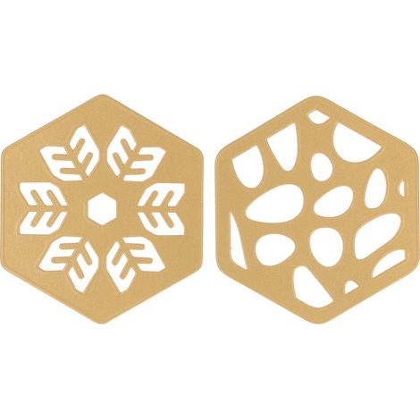 porte-gobelets métal doré, isolants thermiques solides, forme mignonne en fer pour maison, bars, bureaux (1/5)