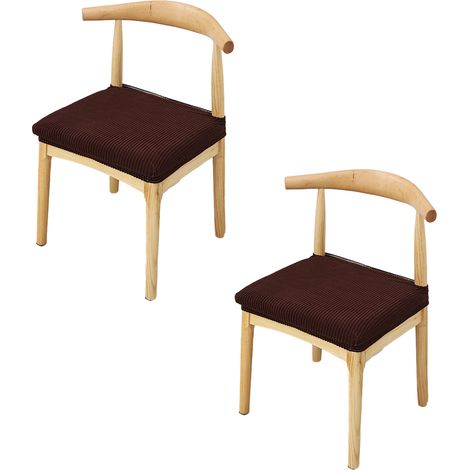 Lot de 2 housses de siège de chaise - 15 vert émeraude jaune (1/5)