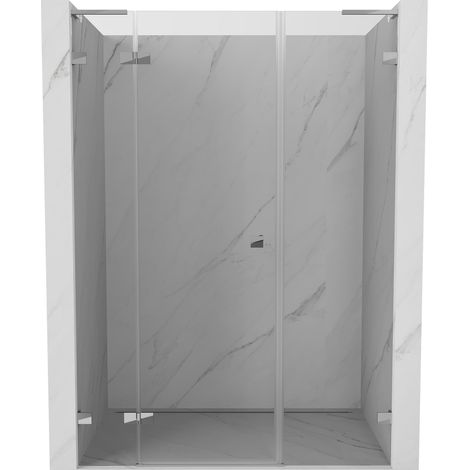 Mexen Lunar L porte de douche pivotante gauche 125 cm, transparent, chrome - 834SL-125-050-01-00-L (1/5)