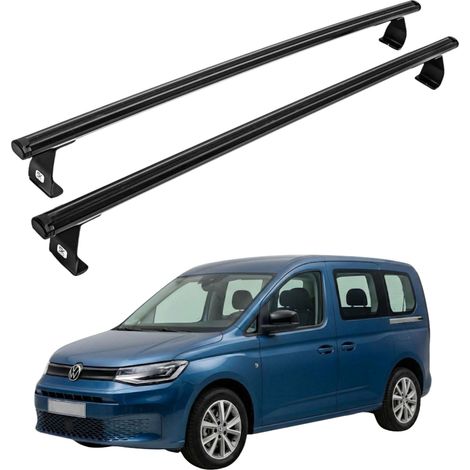 Baca para Volkswagen Caddy del 2003 al 2020 de aluminio ligero color negro (1/5)