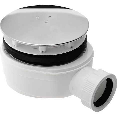 Déchet de plateau de douche, Ø 90mm, DN40, couvercle poli en acier inoxydable