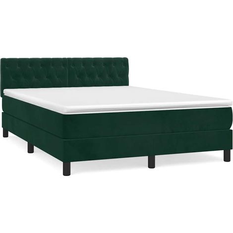 Maison Exclusive - Cama box spring con colchón terciopelo verde o (1/5)