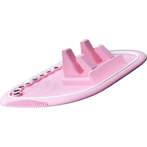 Support de téléphone multifonctionnel pour console centrale, support de voiture 2 en 1 avec tapis en silicone antidérapant, rose