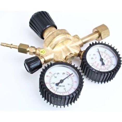 RIDUTTORE REGOLATORE PRESSIONE CO2 ARGON MISCELA MIG TIG BOMBOLE SALDATRICE 959s