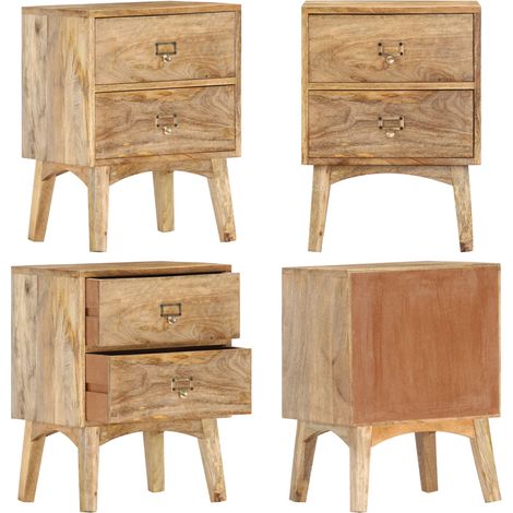 Table de chevet 40x35x55 cm Bois de manguier solide - Table De Chevet - Table Nuit - Mobilier Chambre - Bois Massif - Manguier - Home & Living (1/5)
