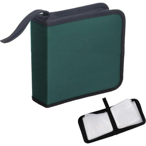 Custodia per 40 CD – contenitore compatto in polipropilene verde, ideale per auto e casa