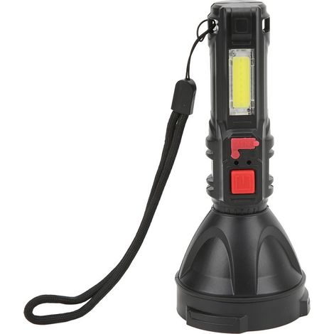 Lampe torche LED rechargeable USB forte luminosité, outil d'urgence multifonctionnel pour activités nocturnes extérieures (1/5)