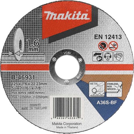Makita Zubehör - Trennscheibe Metall 125x22,2 mm B-46931