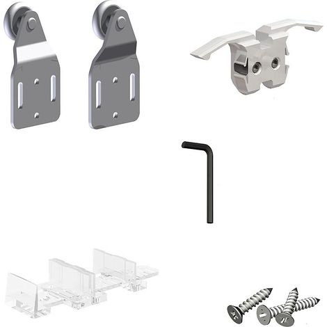 Slid'Up By Mantion – Kit pour 2 portes supplémentaires jusqu'à 45 kg – Garniture de porte coulissante – 4 montures et visserie inclus – Garantie 5 ans