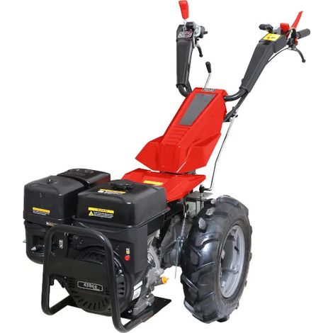 Tracteur à pied 420cc – Moteur 12,2 ch avec démarrage électrique – Boîte de vitesses en aluminium – Guidon réversible 180° – Dunsch
