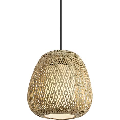 QAZQA Japandi Pendant Lamp Bamboo 30cm IP44 - Moana