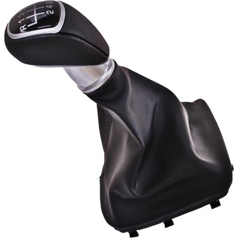 Pomello del cambio Hyundai IX25 16-21 Creta 14-19 I20 12-20 I30 17-22 I40 11-19 6 marce NERO ARGENTO DIAGRAMMA + cuffia (1/5)