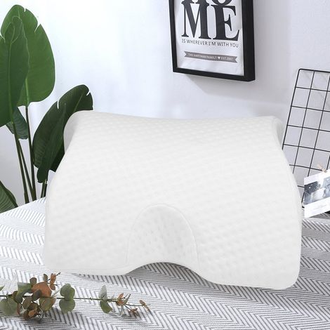 Oreiller cervical incurvé en mousse à mémoire de forme en forme de U pour couple (1/5)