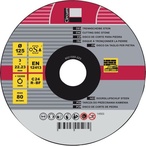 Disco Di Taglio Pietra 125X3 Mm Circumpro