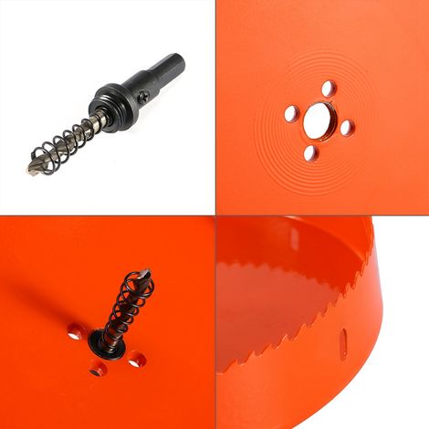 Scie cloche M42 HSS 200mm pour métal, aluminium, fer, tube, trépan perforateur (1/5)