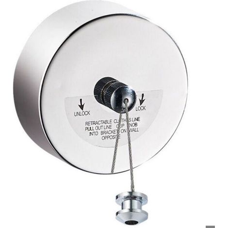 Corde A Linge Rétractable - Acier Inoxydable 304 - Longueur 3 8 M - Charge Max 20 4 Kg - Pour Salle De Bain Balcon Buanderie Intérieur - 1 Pièce (1/5)