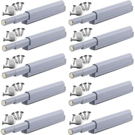 Magnetische Push-to-Open-Verschlüsse. Die Türen lassen sich durch einfaches Drücken öffnen und schließen (10 Stück).