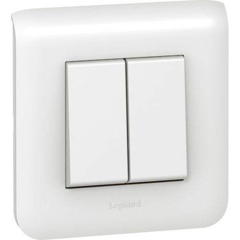 Interruptor doble de paso 10 A con fijación Vis Legrand - Mosaïc (1/5)