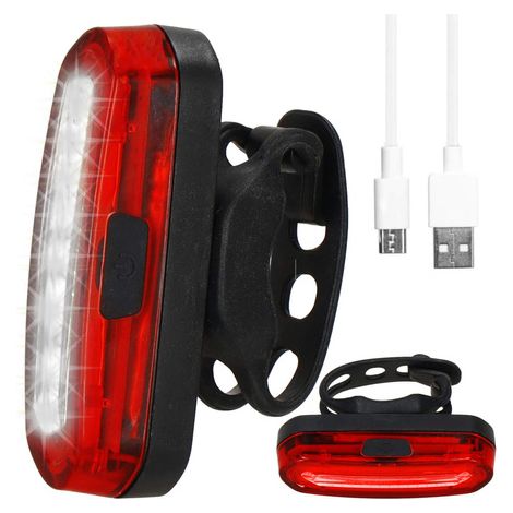 Lámpara trasera de bicicleta USB, luz de bicicleta de 120 lúmenes. (1/5)