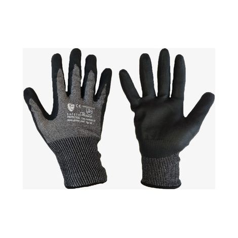 Neri Safety Arbeitshandschuhe Schnittschutz CF12 PA 350 Synthetikfaser 13 Gauge PU-Beschichtung Grau Größe 9 - 12 Stück pro Packung