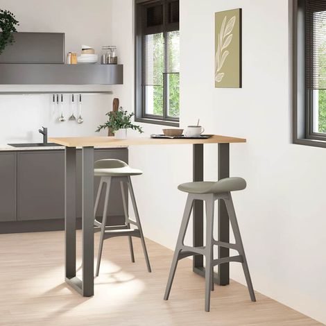 vidaXL Bar Table Legs U-Shaped 2 pcs Anthracite 60x(110-111) cm Steel (1/5)