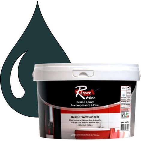 Peinture - Rénove Résine 0.5L - Vert bleu - Brillant - Multi-supports - Salle de bain (1/4)
