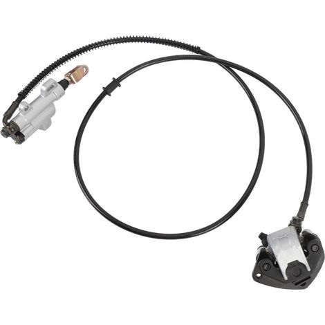 Kit de Maître-cylindre de Frein en Alliage d'acier, Ensemble de Frein Hydraulique Arrière, Tuyau de 1,55 M, Espacement des étriers de 50 Mm avec Plaquettes pour ATV Quad Go Kart Mini Vélo (1/5)