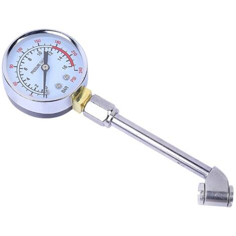 Manomètre Pression Pneue, Jauges de Pression Des Pneus, Testeur de Pression Des Pneus, Pistolet de Gonflage Manomètre, Manomètre Mécanique (Style de Tige Dure) (1/5)