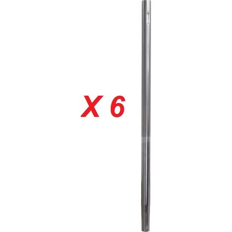 Lot de 6 mats d'antenne emboitables en acier galvanisé Ø 40mm longueur 1m pack F5 TELEFUNKEN