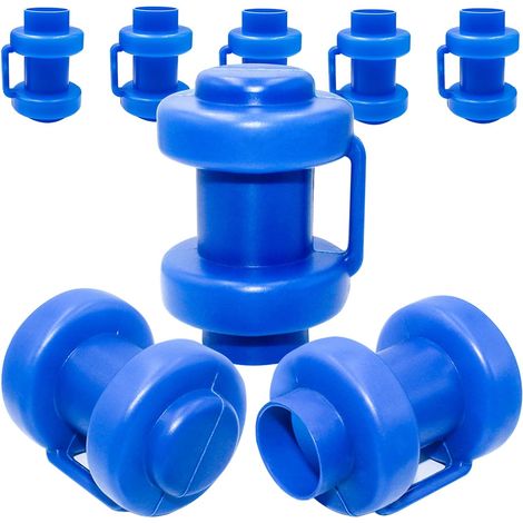 SHINING HOUSE Embouts de Trampoline Lot de 8 Protection pour Barres de Filet de Trampoline Ø 25 mm, Bleu (1/5)