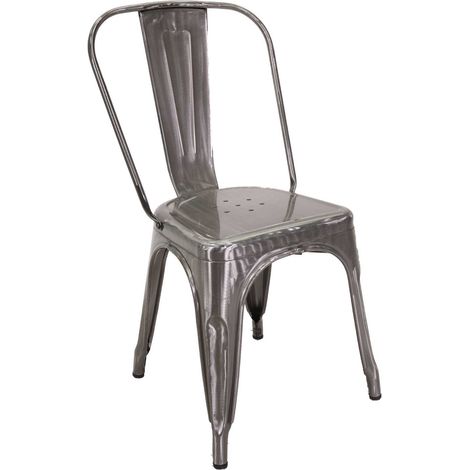 Stuhl aus verzinktem Eisen New Bristol cm51x43h84 (1/3)