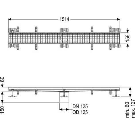 KESSEL 6115150 Gouttière pour boîte Ferrofix