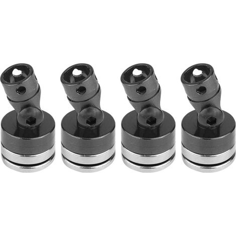 4 Pièces Support de Montage Corps Magnétique Invisible Aluminium pour SCX10 4WD 1:10 Voiture RC Noir (1/5)