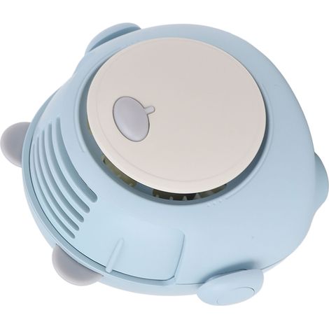 Mini ventilateur de cou portable à suspendre avec cordon ajustable, rechargeable par USB, 3 vitesses de ventilation, pour une utilisation intérieure et extérieure, bleu ciel. (1/5)